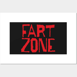 Fart Zone Red Letters Posters and Art